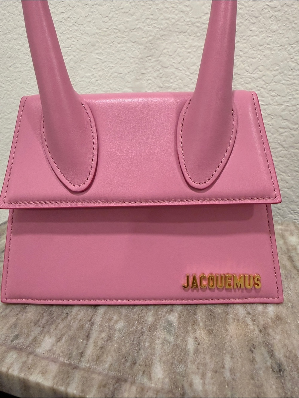 Jacquemus Le Chiquito Moyen Pink Leather Top Handle Bag Crossbody - Picture 3 of 8